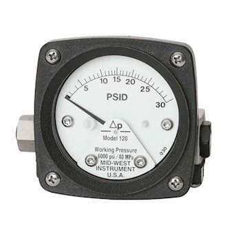 Mid-West Piston Type Differential Pressure Gauge and Switch, Model 120